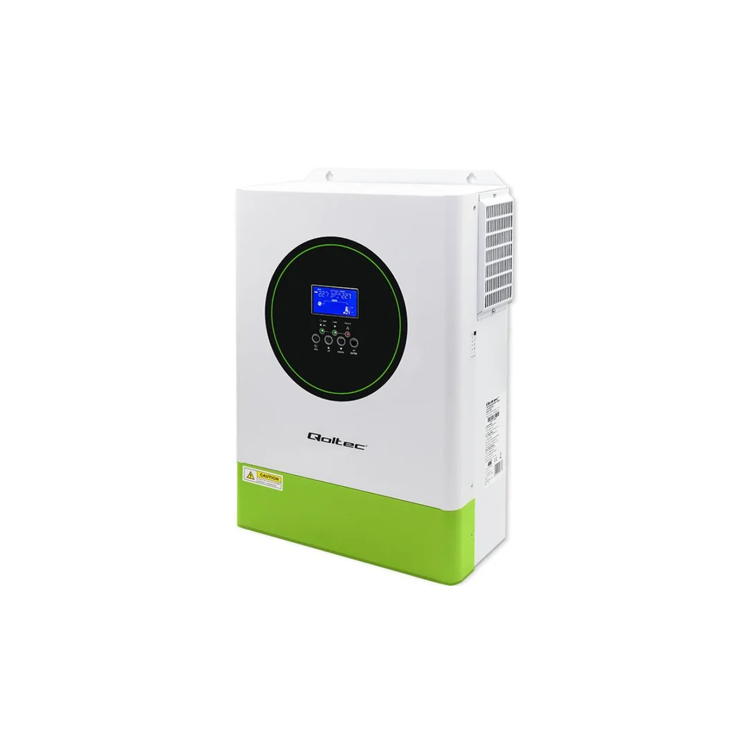 Qoltec Modularny Hybrydowy inwerter solarny Off-Grid 6200W 120A 48V MPPT do 12 jednostek BMS Sinus opcja Wi-Fi Power Factor 1.0