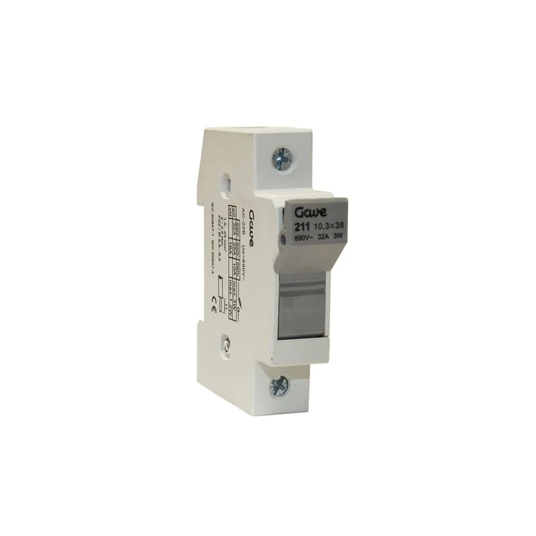 Rozłącznik bezpiecznikowy cylindryczny CH 1P 10x38 32A, 211