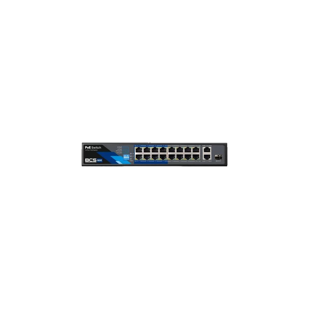 Switch PoE 16-portowy 100Mbps + SFP BCS-B-SP1602G-1SFP