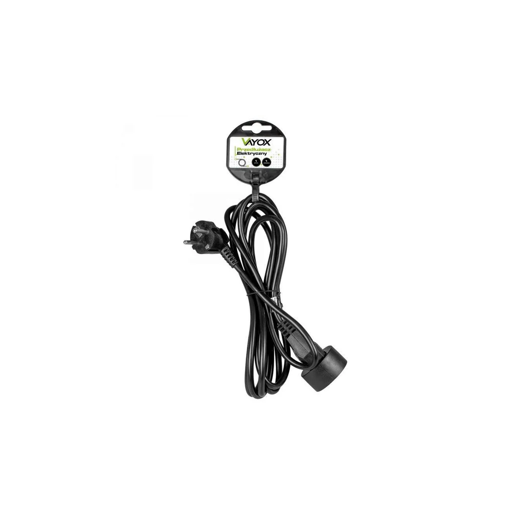 Przedłużacz elektryczny 1 gn+0 5m czarny VA0310-5B Vayox