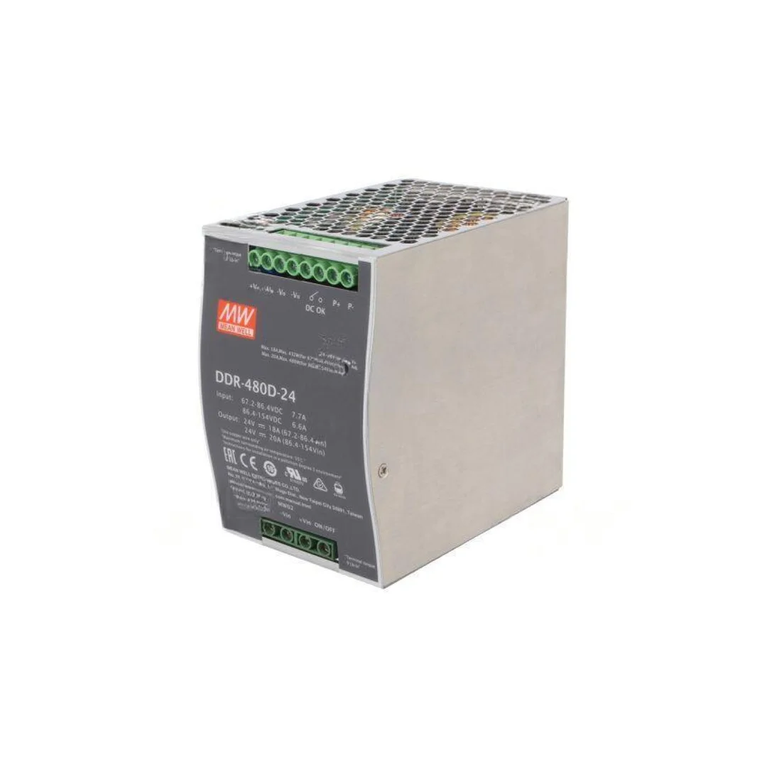 Przetwornica DC/DC 480W 67, 2-154VDC 24VDC Iwyj 20A DDR-480D-24