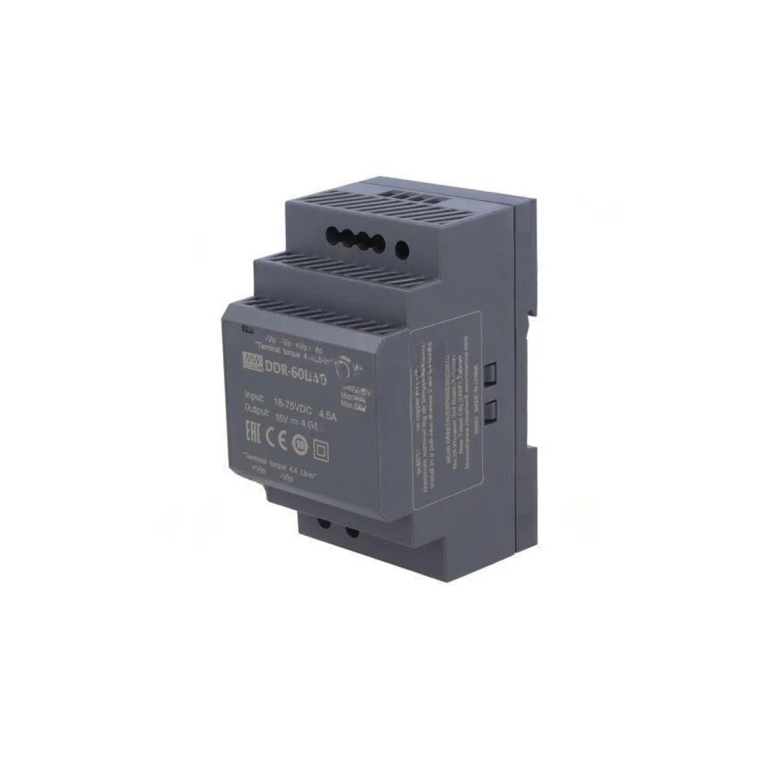 Przetwornica DC/DC 60W 18-75VDC 15VDC Iwyj 4A DDR DDR-60L-15