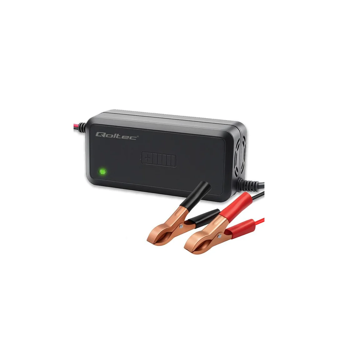 Qoltec Inteligentna mikroprocesorowa ładowarka 12V 5A Prostownik do akumulatora AGM GEL SLA 6 - stopniowe ładowanie