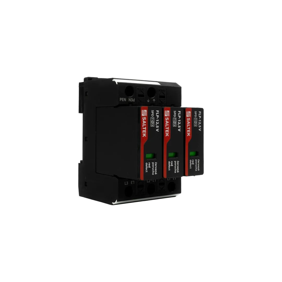 Ogranicznik przepięć typ 1 12.5kA FLP-12,5 V/3 do 350V DC szyna DIN ochronnik przepięciowy dla niskiego napięcia