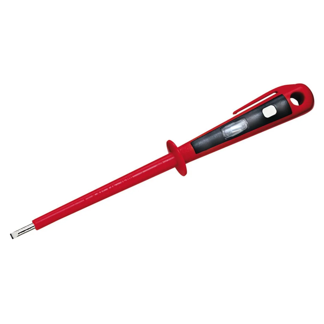 Tester napięcia Euro LxW 14x3,5 mm, zakres pomiarowy V 125-250 AC, rozmiar 190 mm 111290 Cimco