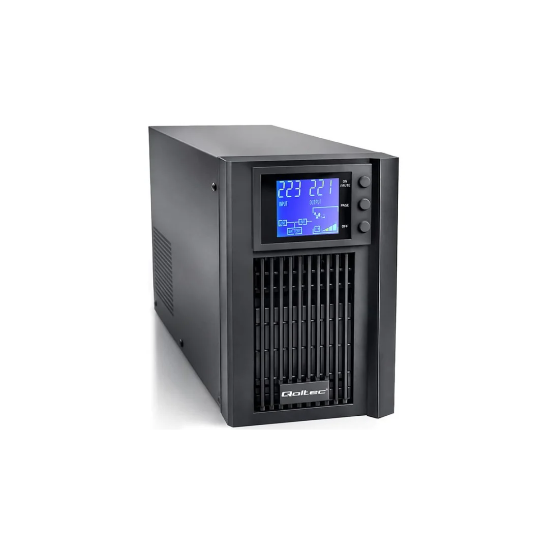 Qoltec Zasilacz awaryjny UPS Pure Sine Wave 1kVA 800W AVR LCD Czysty Sinus