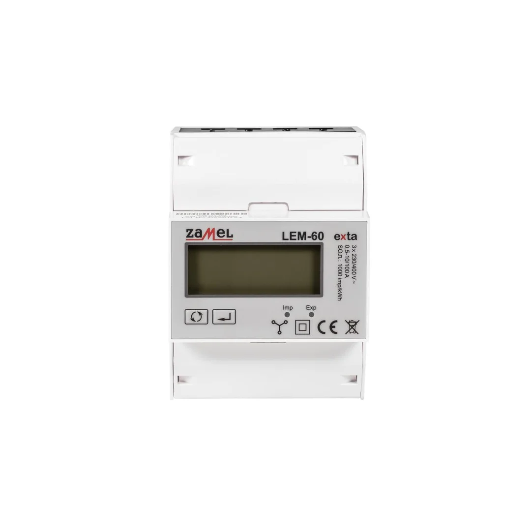 Licznik energii elektrycznej 3-fazowy MODBUS pomiar bezpośredni do 100A LEM-60