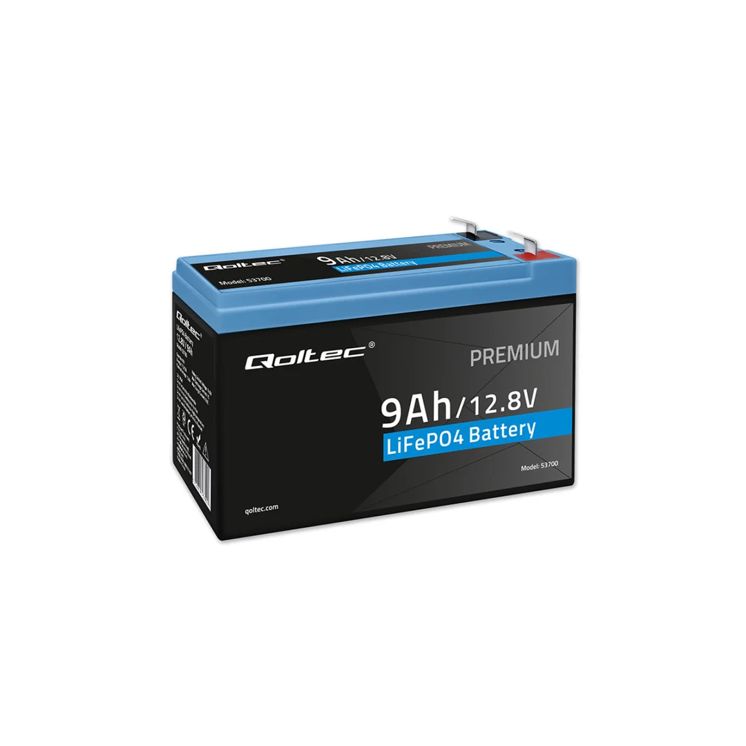 Qoltec Akumulator LiFePO4 Litowo-Żelazowo-Fosforanowy 12.8V 9Ah 115.2Wh BMS