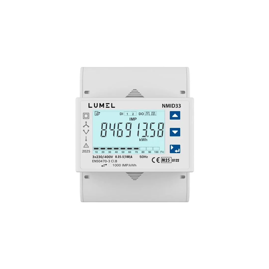NMID33 3-fazowy licznik energii z certyfikatem MID (do 100A) (MODBUS RTU) NMID33