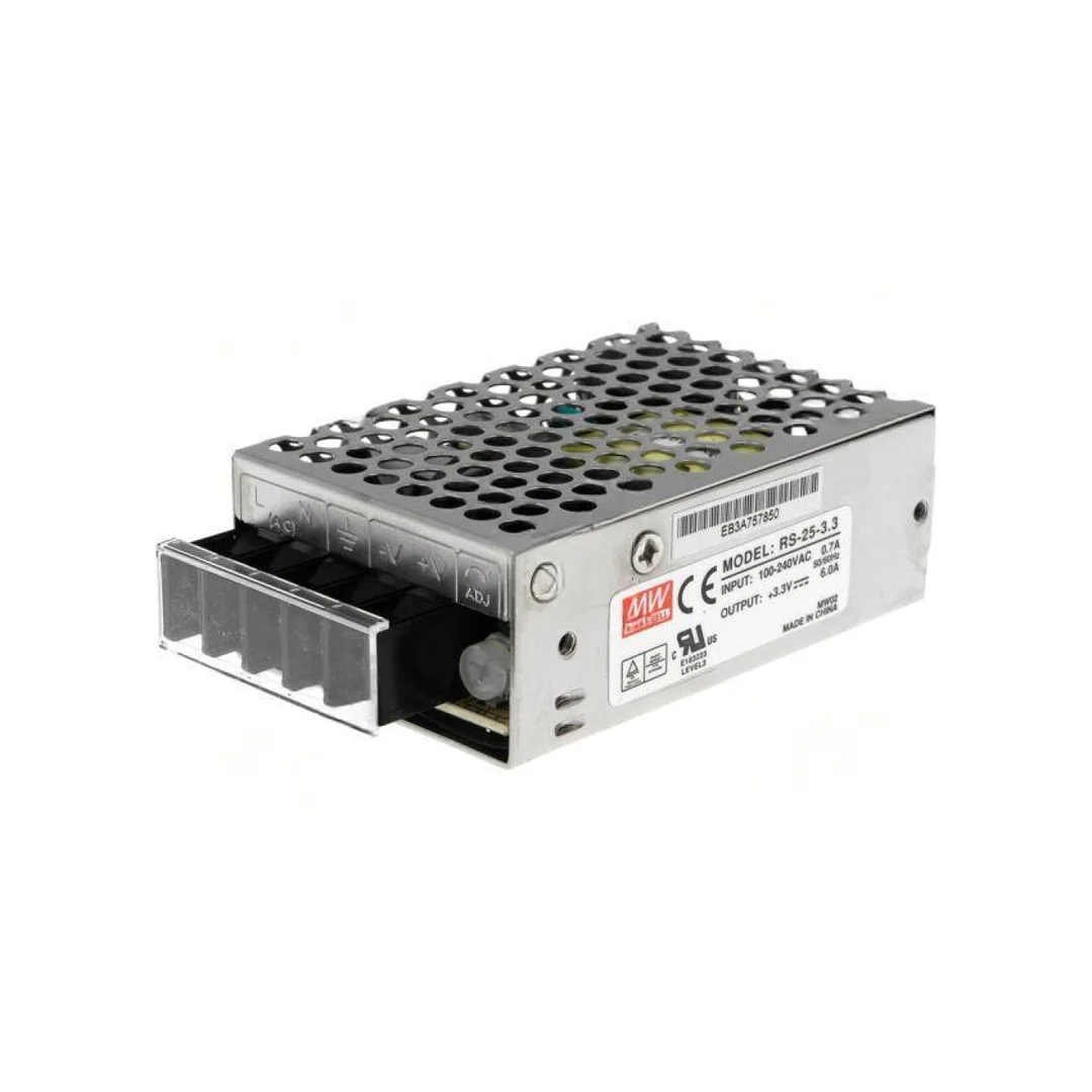 Zasilacz impulsowy do wbudowania modułowy 25W 3,3VDC 6A RS-25-3.3