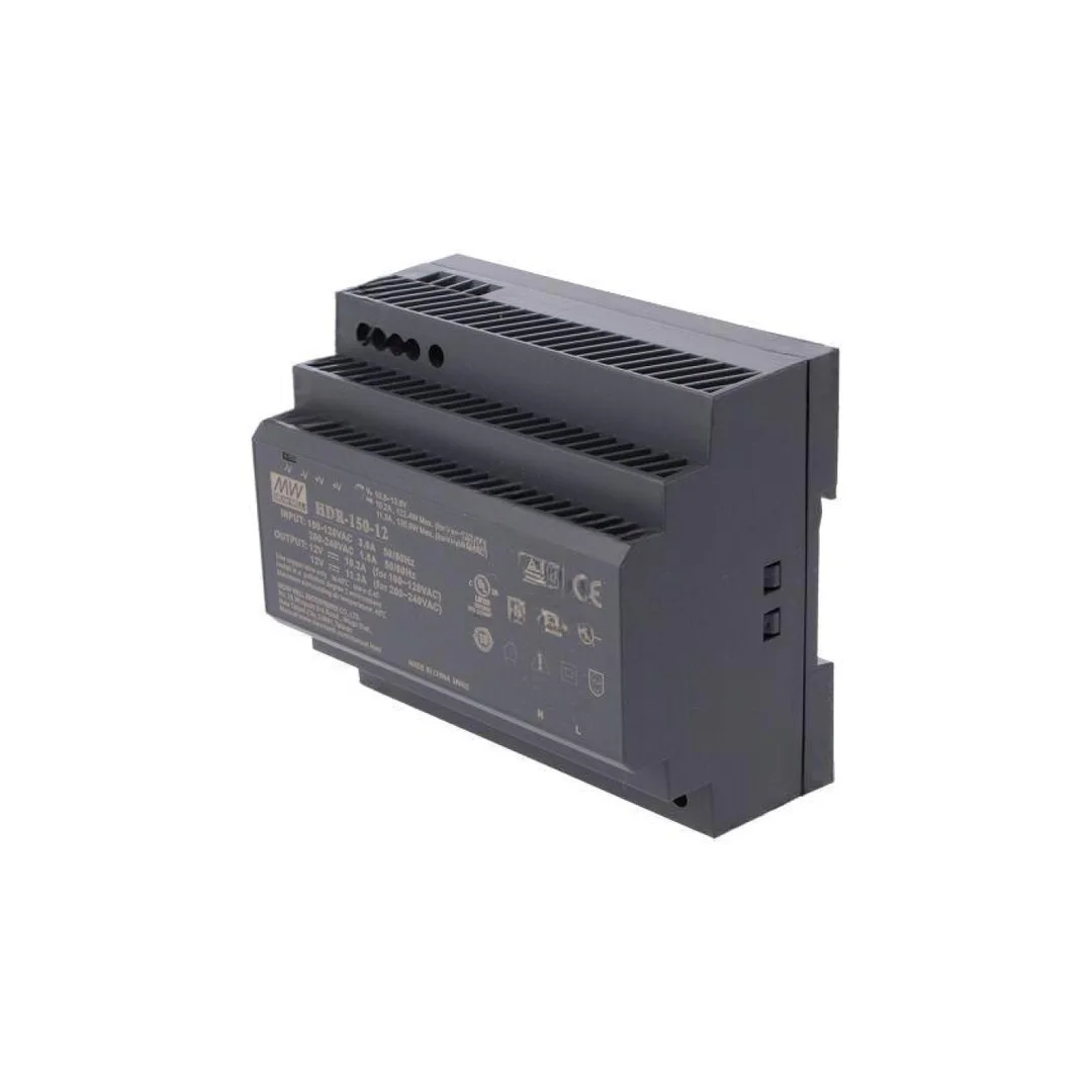 Zasilacz impulsowy, na szynę DIN, 135,6W, 11,3A, 12VDC, 85...264VAC HDR-150-12
