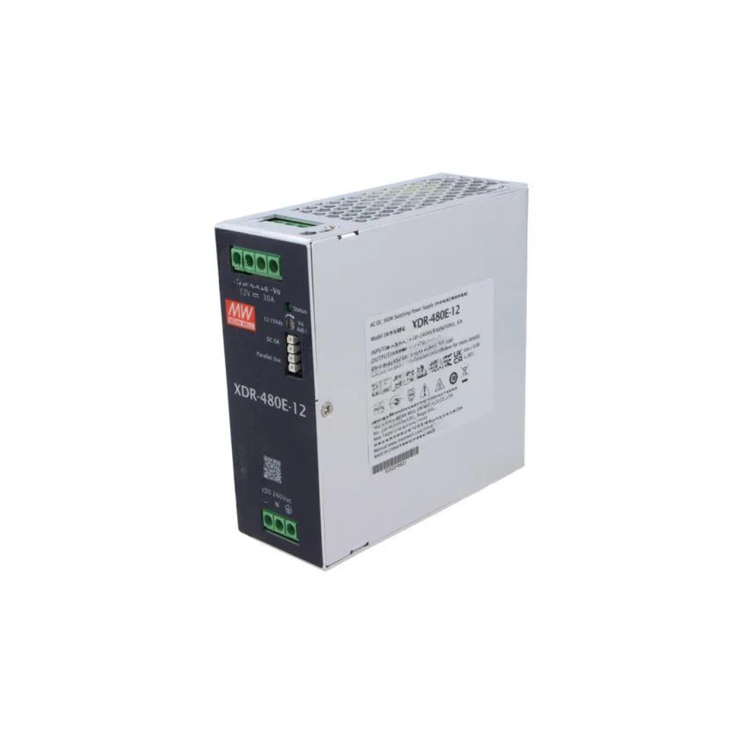 Zasilacz impulsowy, na szynę DIN, 480W, 0...30A, 12VDC, 85...264VAC XDR-480E-12