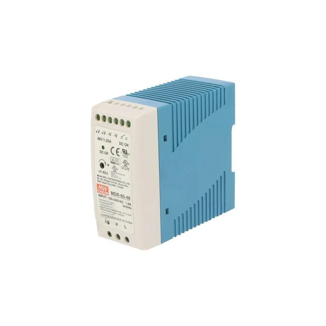 Zasilacz impulsowy, na szynę DIN, 60W, 1,25A, 48VDC, 85...264VAC MDR-60-48