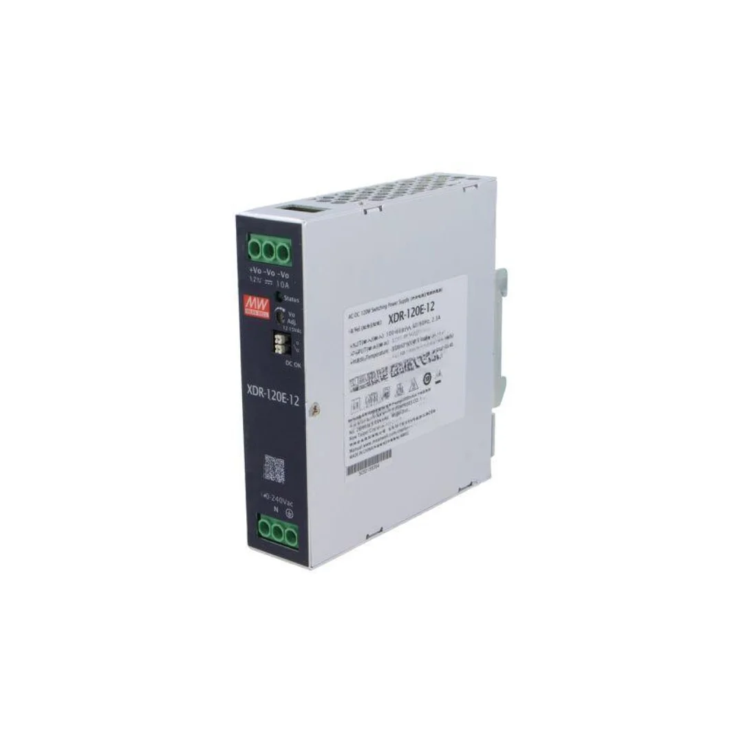 Zasilacz impulsowy, na szynę DIN, 120W, 0...10A, 12VDC, 85...264VAC XDR-120E-12
