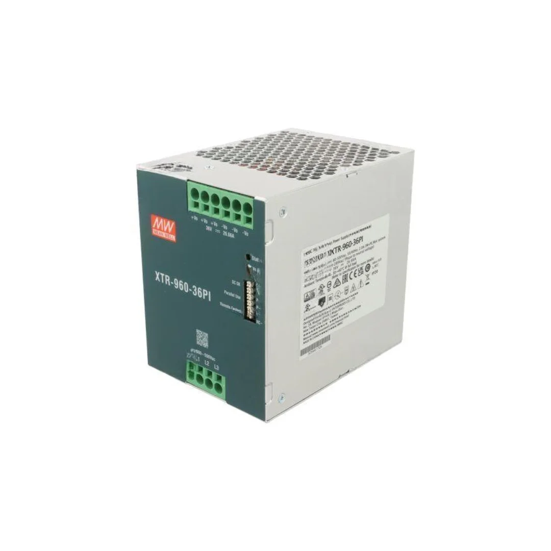 Zasilacz impulsowy na szynę DIN, 960 W, napięcie wejściowe: 36 VDC, prąd wyjściowy: 26,66 A XTR-960-36PI