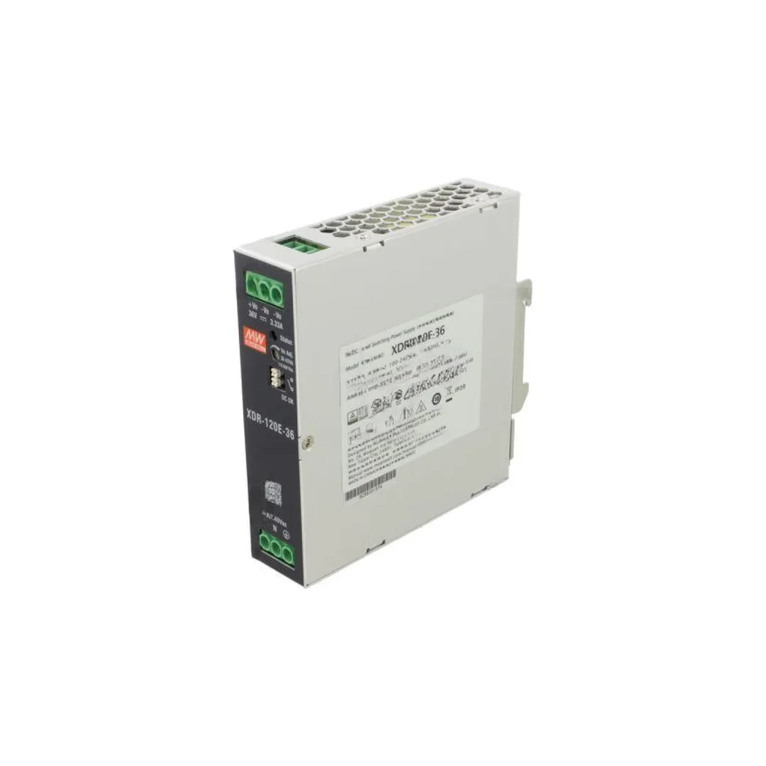 Zasilacz impulsowy na szynę DIN, 120 W, napięcie wejściowe: 36 VDC, prąd wyjściowy: 3,33 A XDR-120E-36