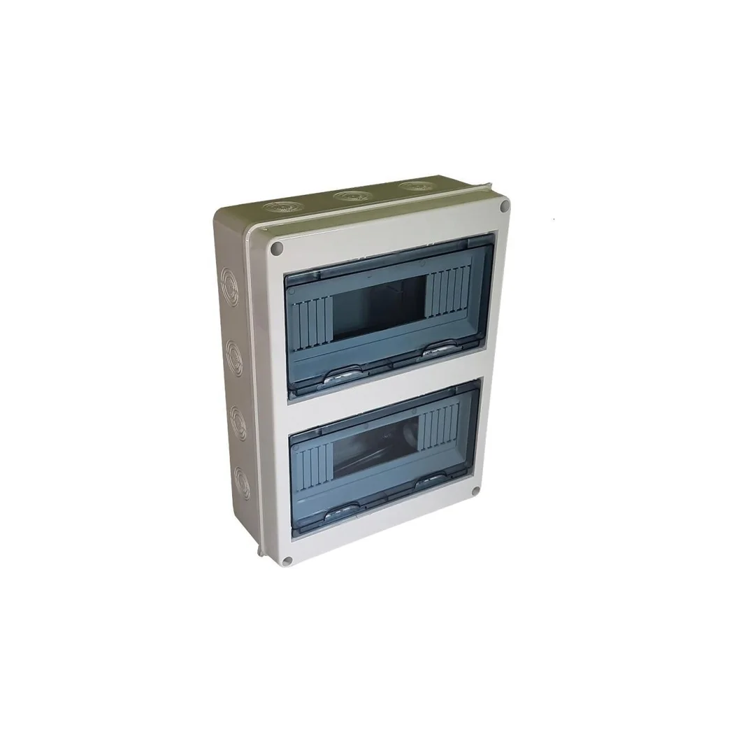 Rozdzielnica natynkowa hermetyczna TH-24 2x12 moduły (690V AC / 1000V DC) IP65 270x350x105mm drzwi transparentne Elpromet