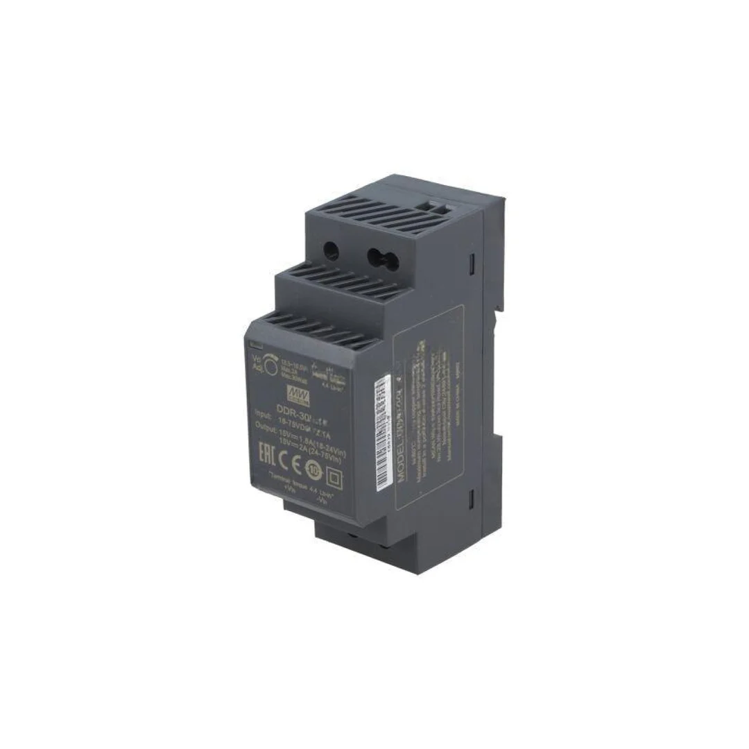 Przetwornica DC/DC, 30W, Uwej: 18...75 VDC, Uwyj: 15 VDC, Iwyj: 2A DDR-30L-15