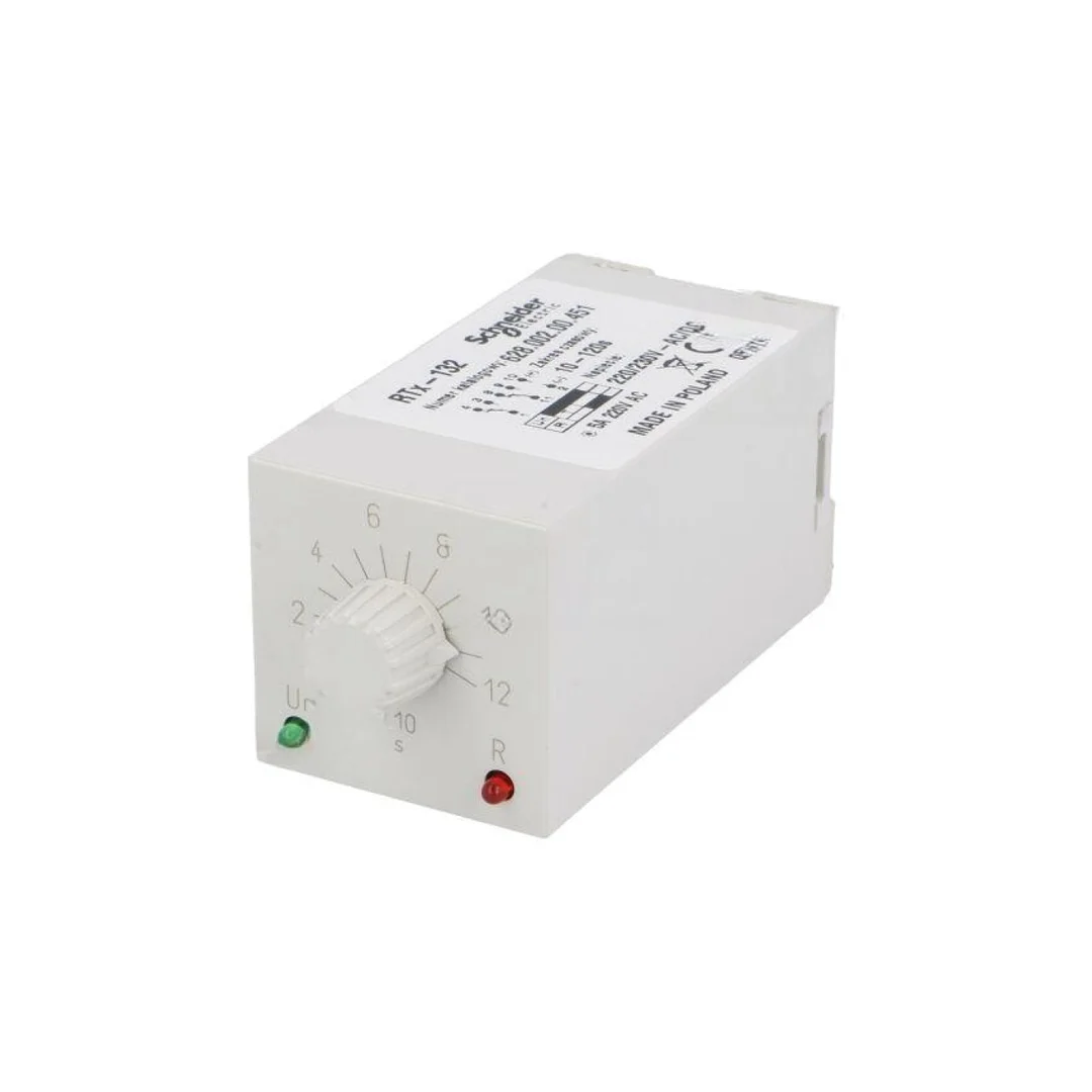 Moduł automatyki przekaźnik czasowy, na panel, na szynę DIN, podstawka, PIN: 11, gniazdo okrągłe, IP40, RTX-132 220/230 120SEK