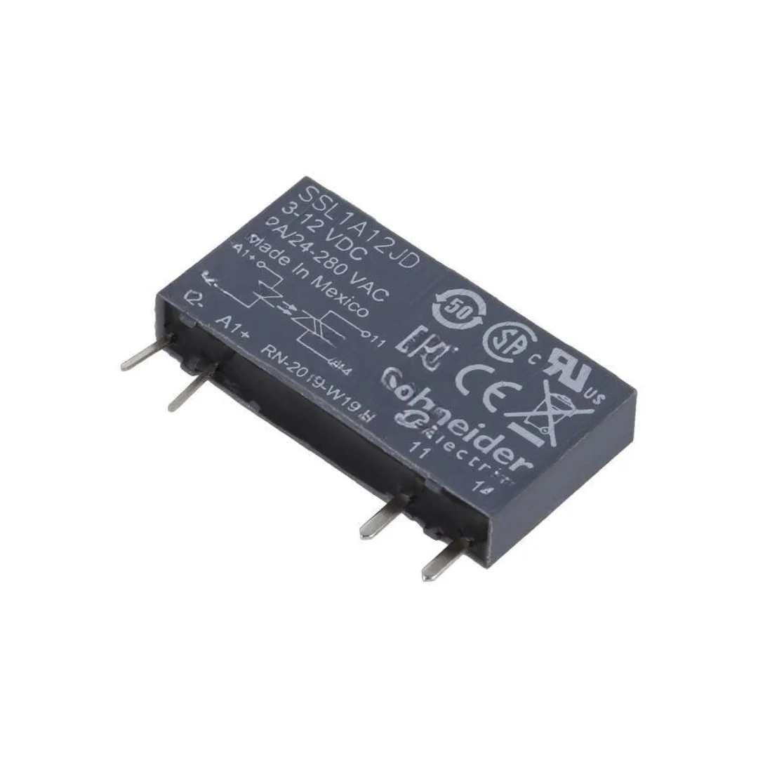 Przekaźnik półprzewodnikowy, 1-fazowy, podstawka, z konfiguracją wyjścia NO, max. 2A, max. 15mA, max. 280V AC, SSL1A12JD
