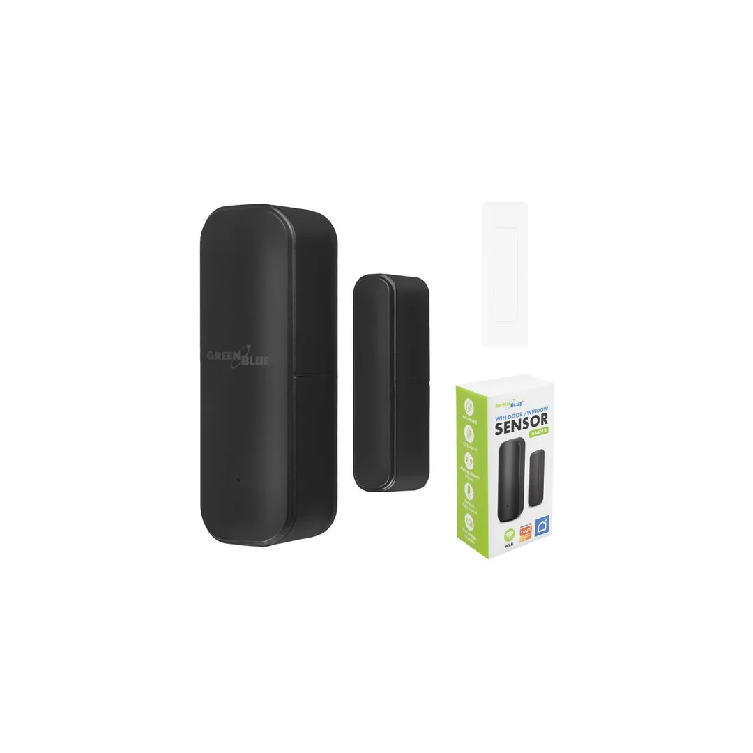 Bezprzewodowy kontraktron / czujnik otwarcia WiFi GreenBlue, Android/iOS, do drzwi / okien, 3.0V DC, LR03x2, GB479 B