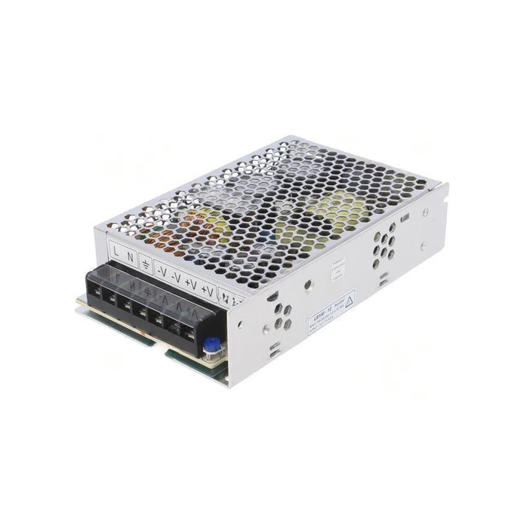 Zasilacz impulsowy do wbudowania, modułowy, 100W, 8,5A, 12V DC, listwa zaciskowa, LS100-12