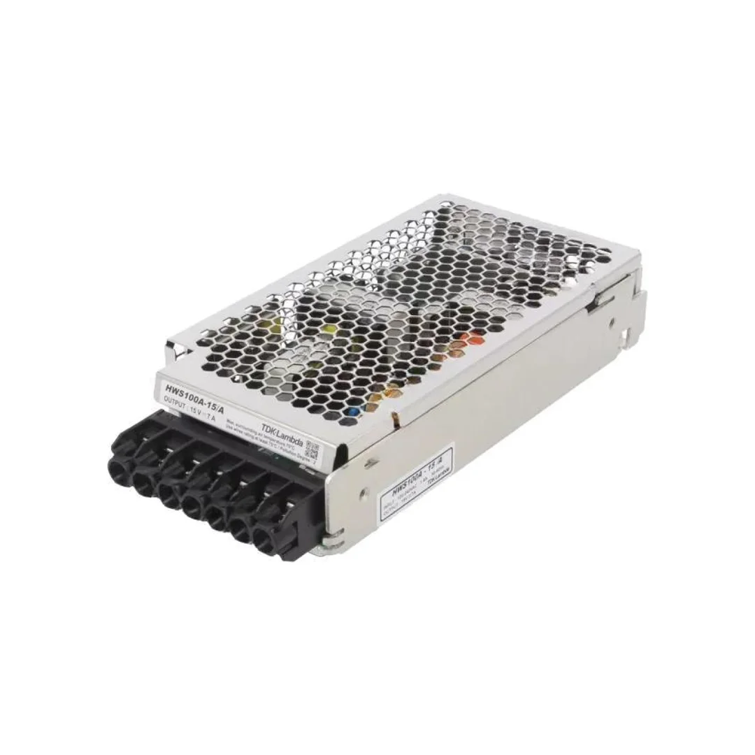 Zasilacz impulsowy do wbudowania, modułowy, 105W, 7A, 15V DC, listwa zaciskowa, HWS100A-15/A