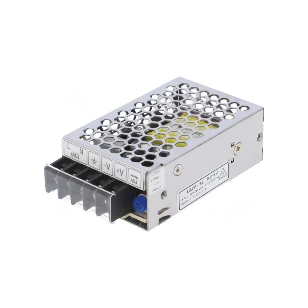 Zasilacz impulsowy do wbudowania, modułowy, 25W, 2,1A, 12V DC, listwa zaciskowa, LS25-12