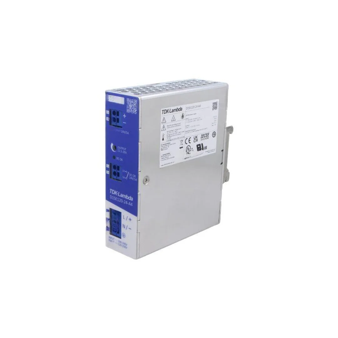 Zasilacz impulsowy na szynę DIN, 120W, 0...5A, 24V DC, 22,5...29V DC, Push-in, zaciski push-in, D1SE120-24-A4