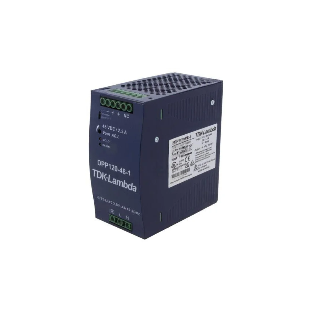 Zasilacz impulsowy na szynę DIN, 120W, 2,5A, 48V DC, listwa zaciskowa, DPP120-48-1