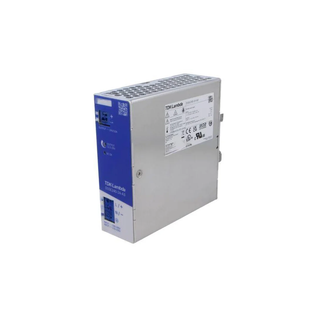 Zasilacz impulsowy na szynę DIN, 240W, 0...10A, 24V DC, 22,5...29V DC, Push-in, zaciski push-in, D1SE240-24-A3