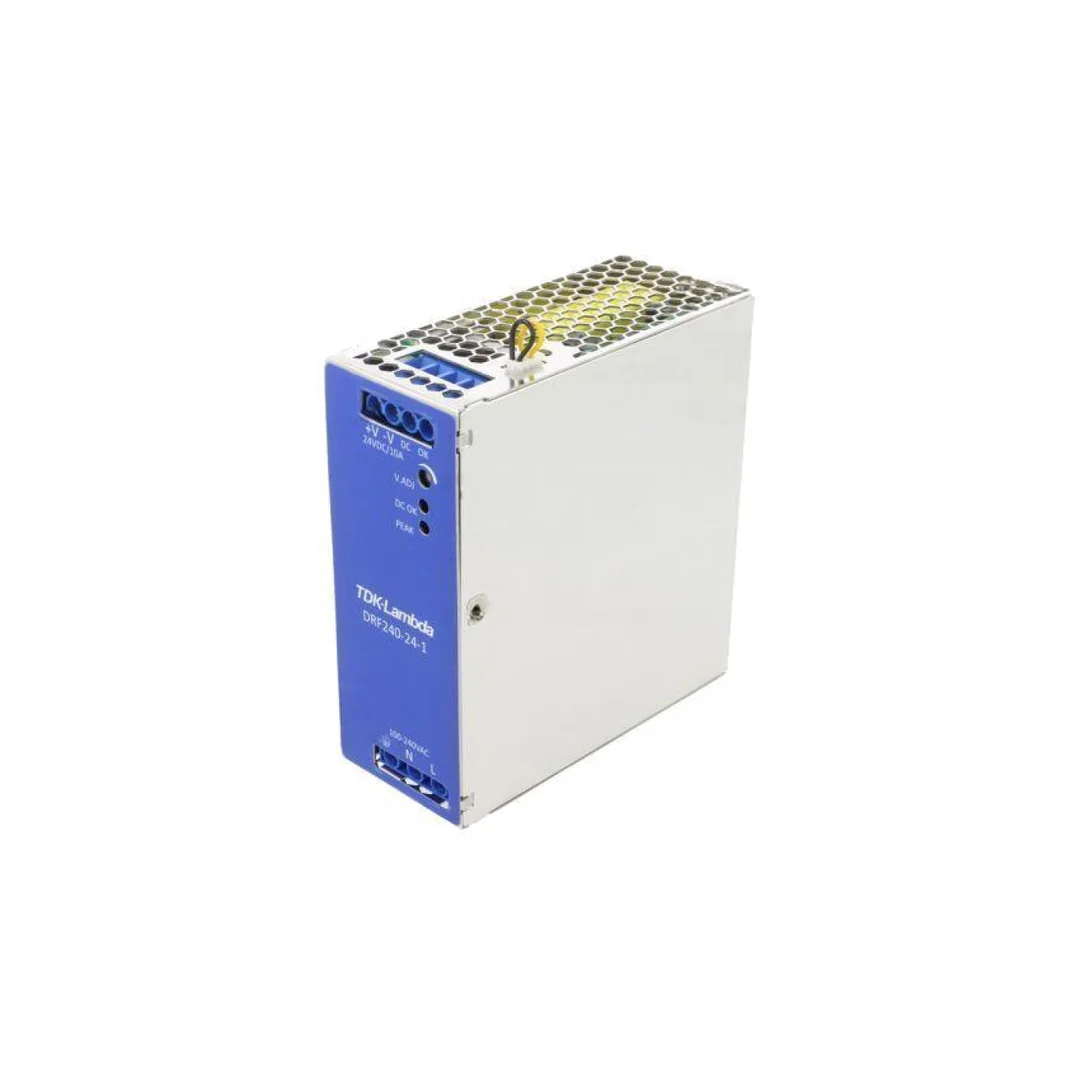 Zasilacz impulsowy na szynę DIN, 240W, 10A, 24V DC, listwa zaciskowa, DRF240-24-1