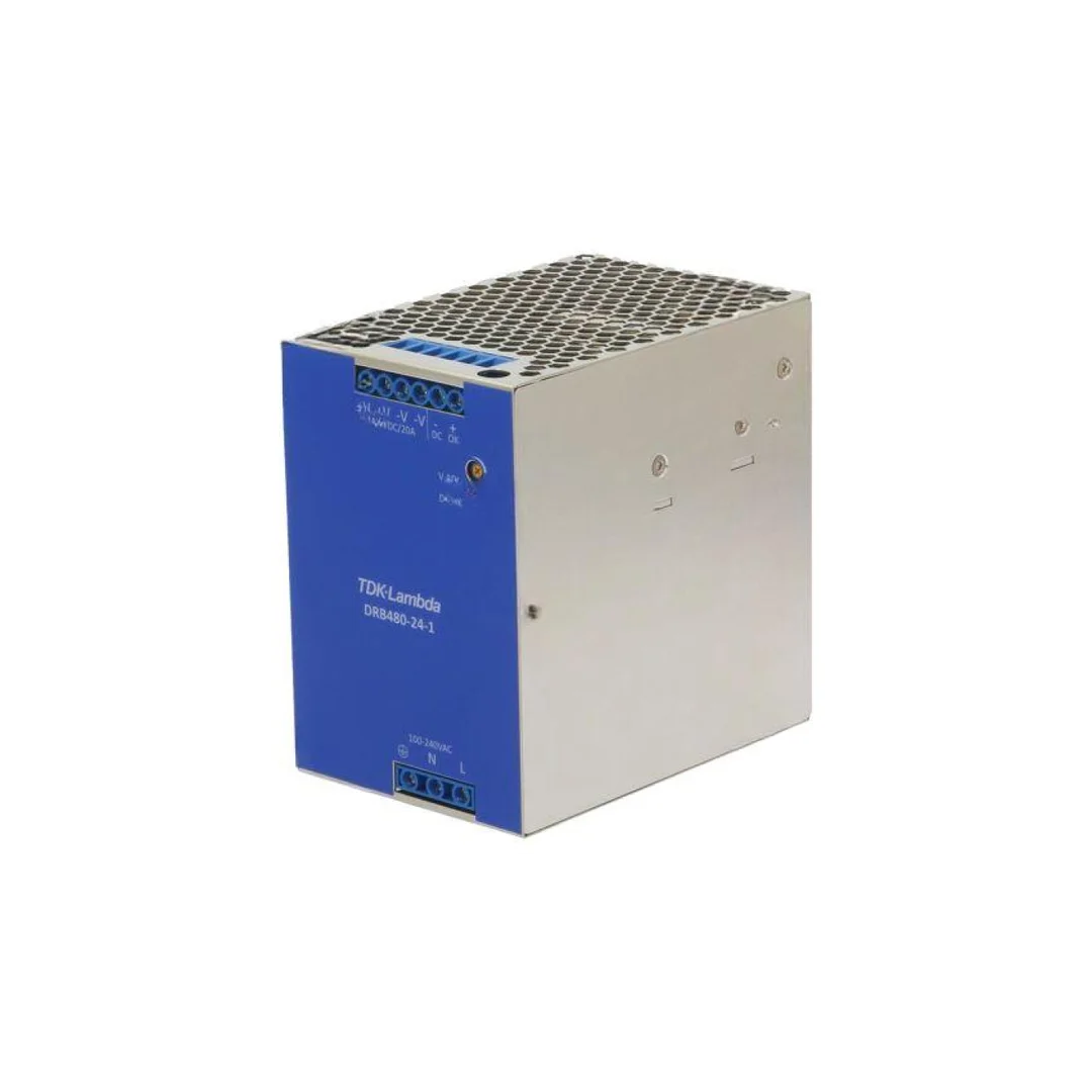 Zasilacz impulsowy na szynę DIN, 480W, 20A, 24V DC, listwa zaciskowa, DRB480-24-1