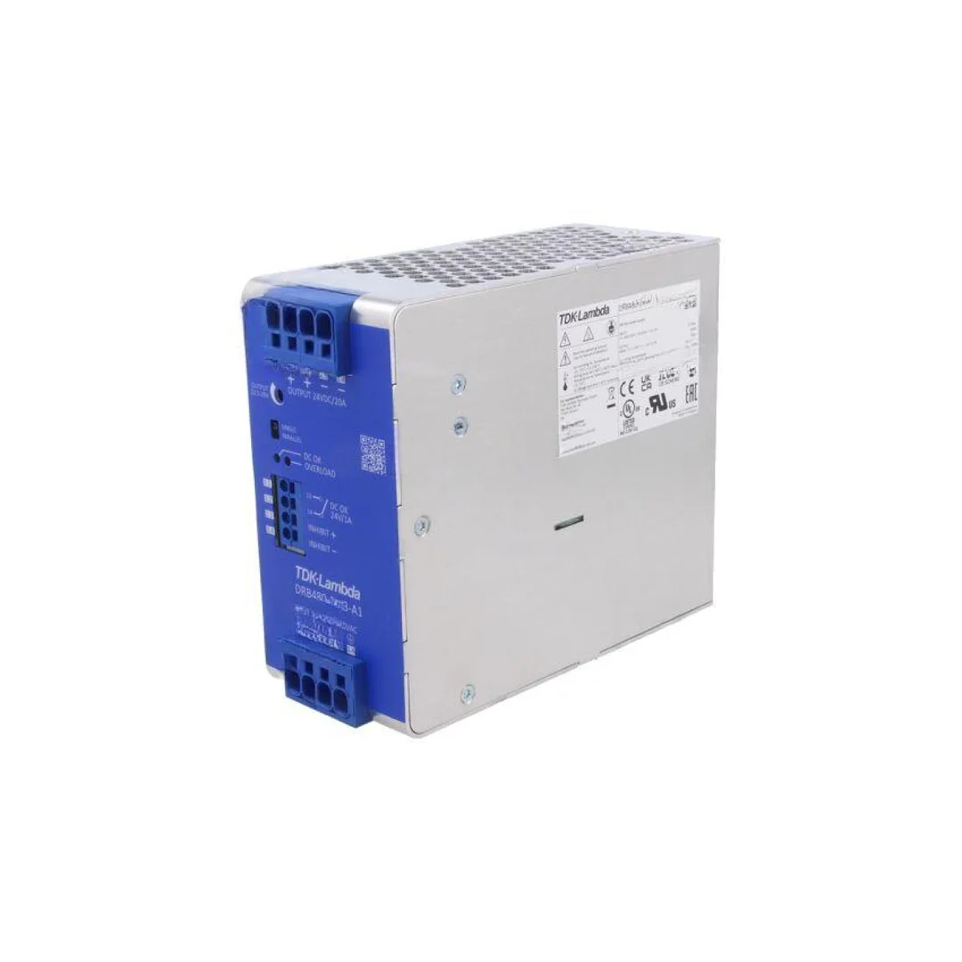 Zasilacz impulsowy na szynę DIN, 480W, 20A, 24V DC, 3 x 350...575V AC, listwa zaciskowa, DRB480-24-3-A1