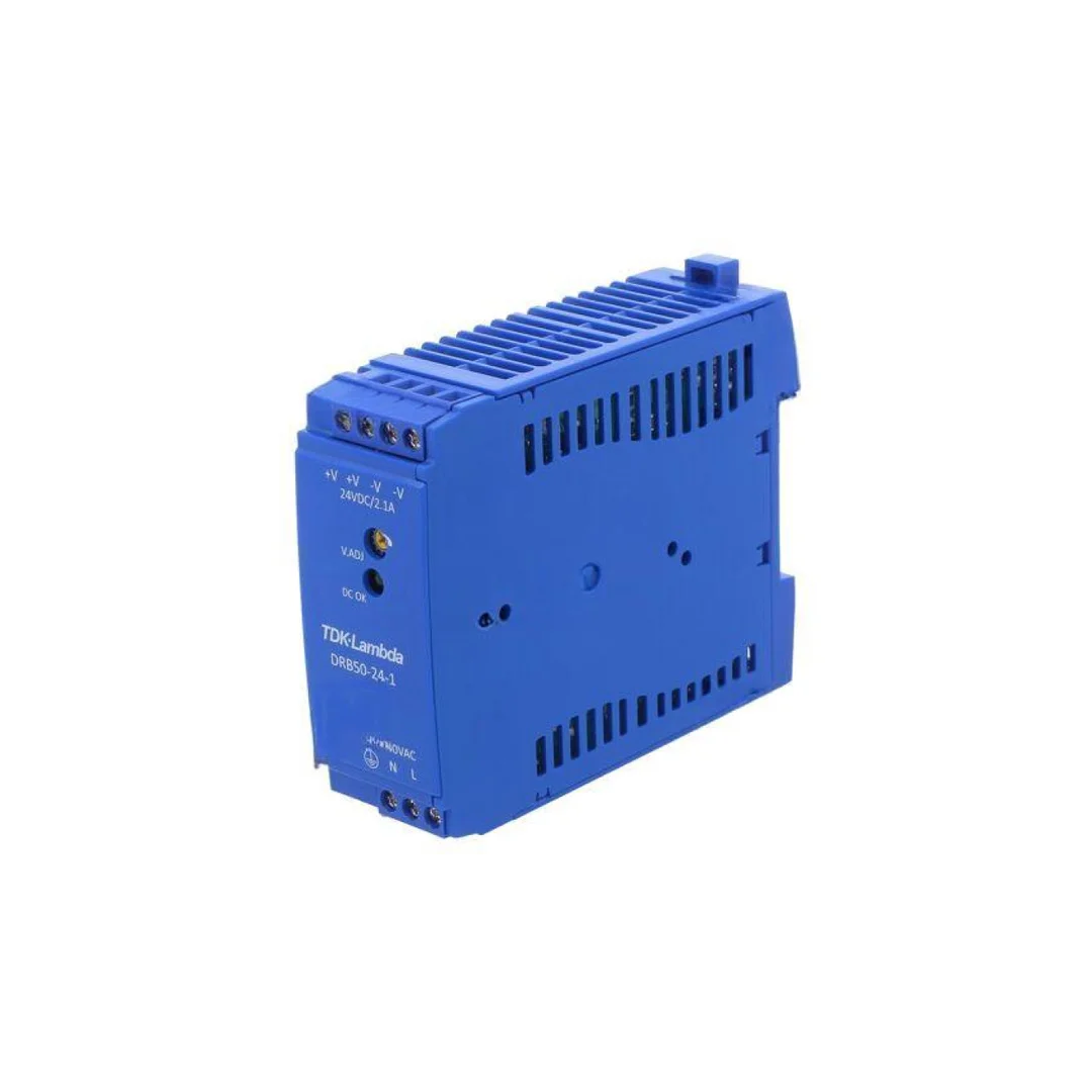 Zasilacz impulsowy na szynę DIN, 50W, 2,1A, 24V DC, listwa zaciskowa, DRB50-24-1