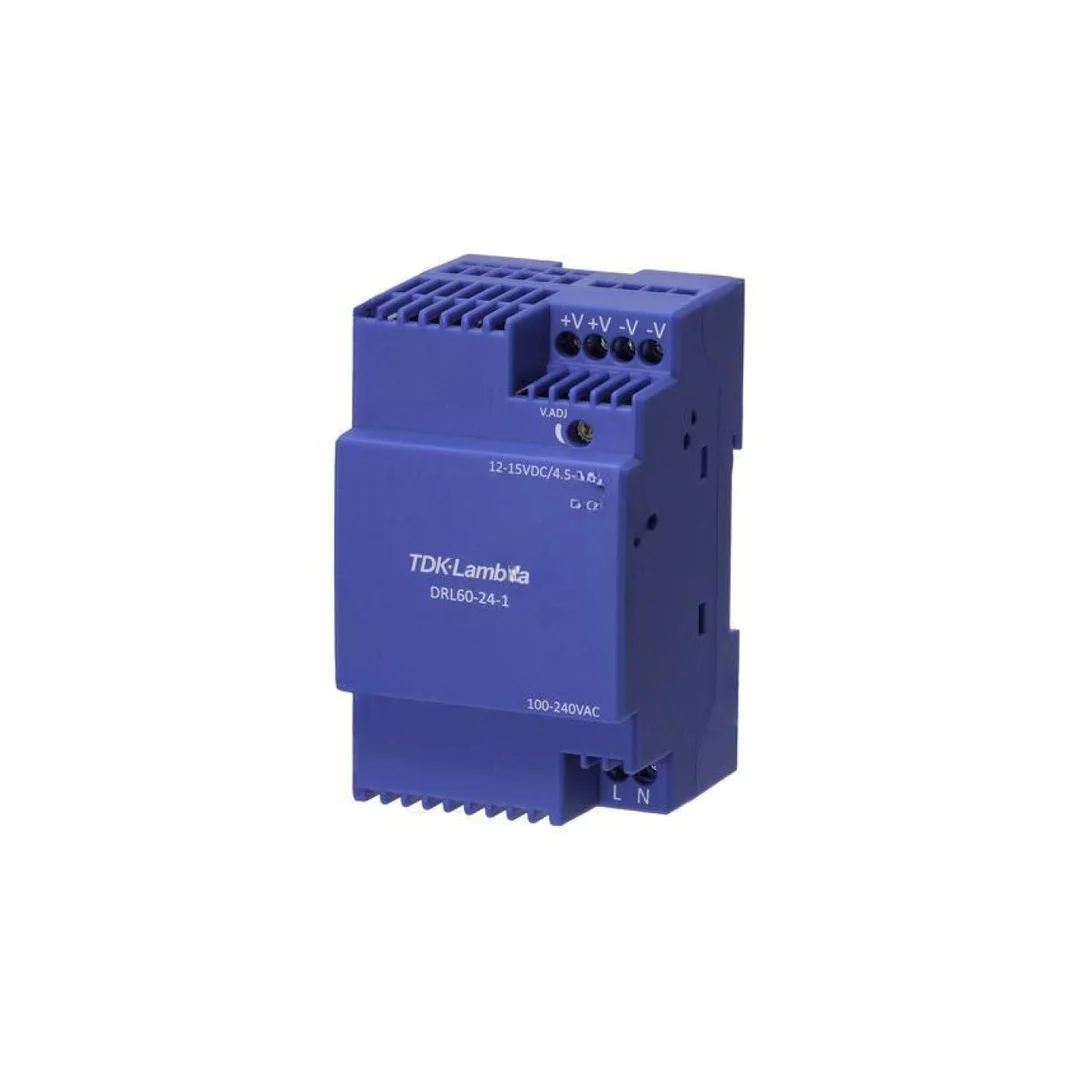 Zasilacz impulsowy na szynę DIN, 60W, 2,5A, 24V DC, listwa zaciskowa, DRL60-24-1