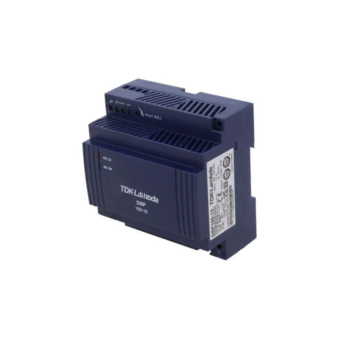 Zasilacz impulsowy na szynę DIN, 75W, 5A, 15V DC, listwa zaciskowa, DSP100-15