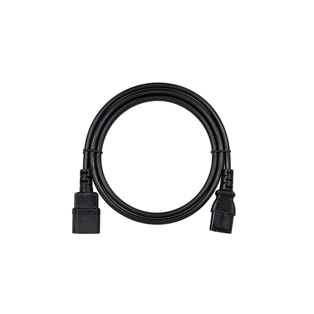 Przedłużacz komputerowy Kabel zasilający (230V 10A) do komputerów i zasilaczy UPS złącza IEC320 (C14 / C13) czarny 3m NEKU