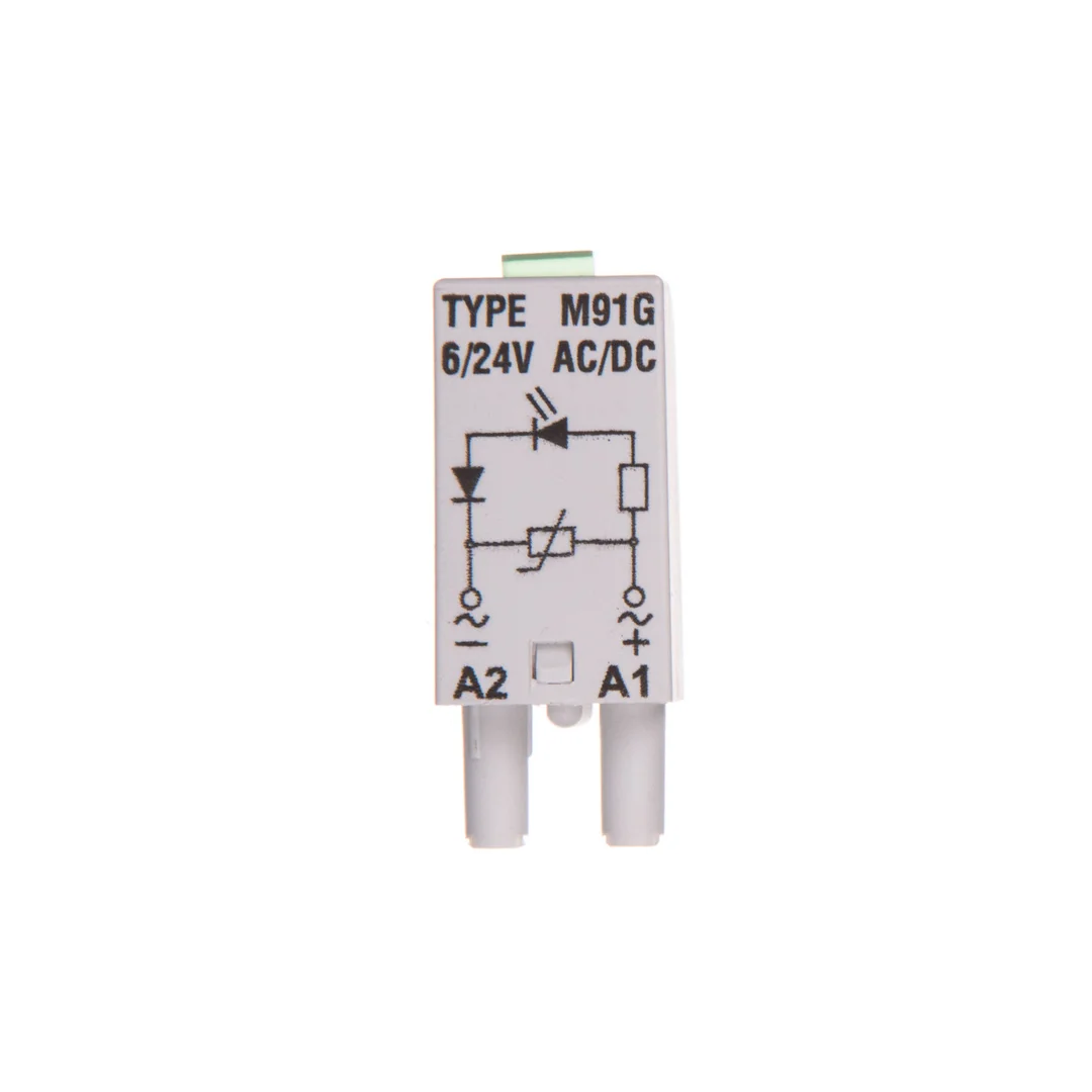 Moduł sygnalizacyjny LV (dioda LED zielony + warystor V) 6-24 V AC/DC M91G szary 854856
