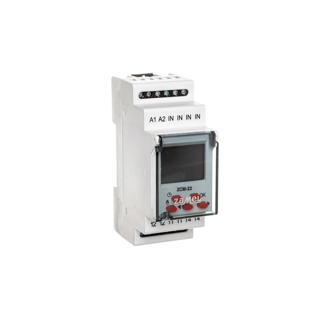 Programator czasowy cyfrowy jednokanałowy 16A 230V AC tygodniowo-roczny ZCM-22 EXT10000188