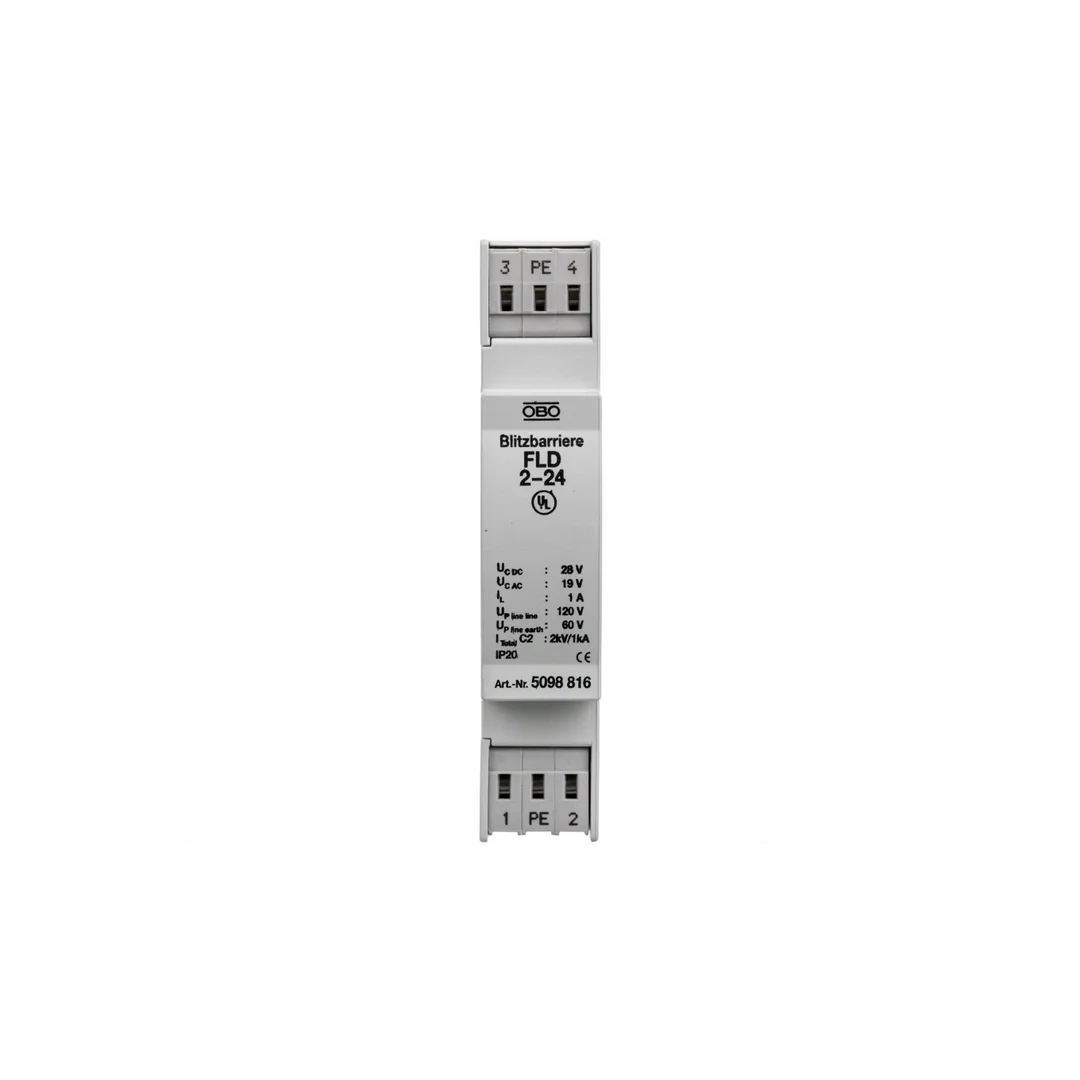 Ogranicznik przepięć dla systemów dwużyłowych 28VAC/19VDC 0,5kA 1kV FLD 2-24 5098816