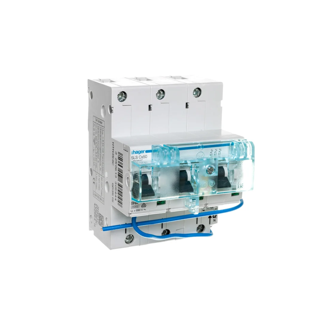 Wyłącznik nadprądowy selektywny 3P 50A Cs 25kA AC SLS HTN350C