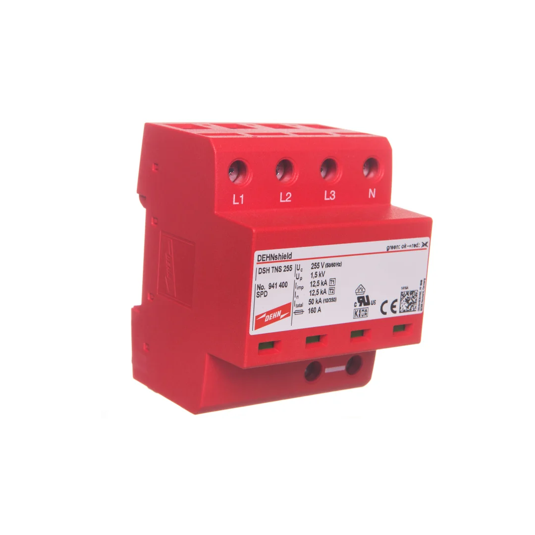 Ogranicznik przepięć Typ T1+T2 4P 12,5kA/50kA 1,5kV DEHNshield TNS 255 941400