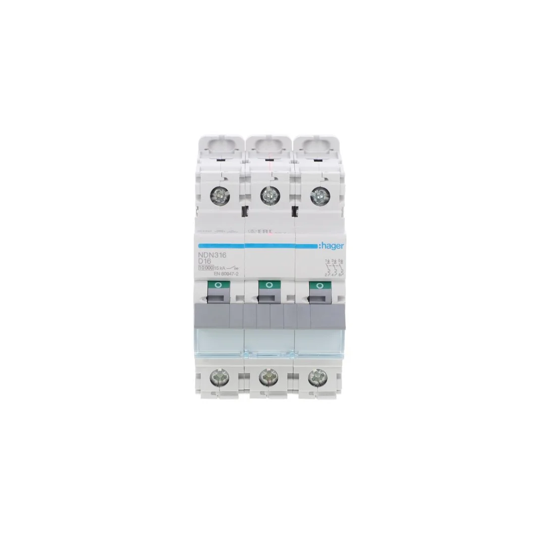 Wyłącznik nadprądowy 3P D 16A 10kA AC NDN316
