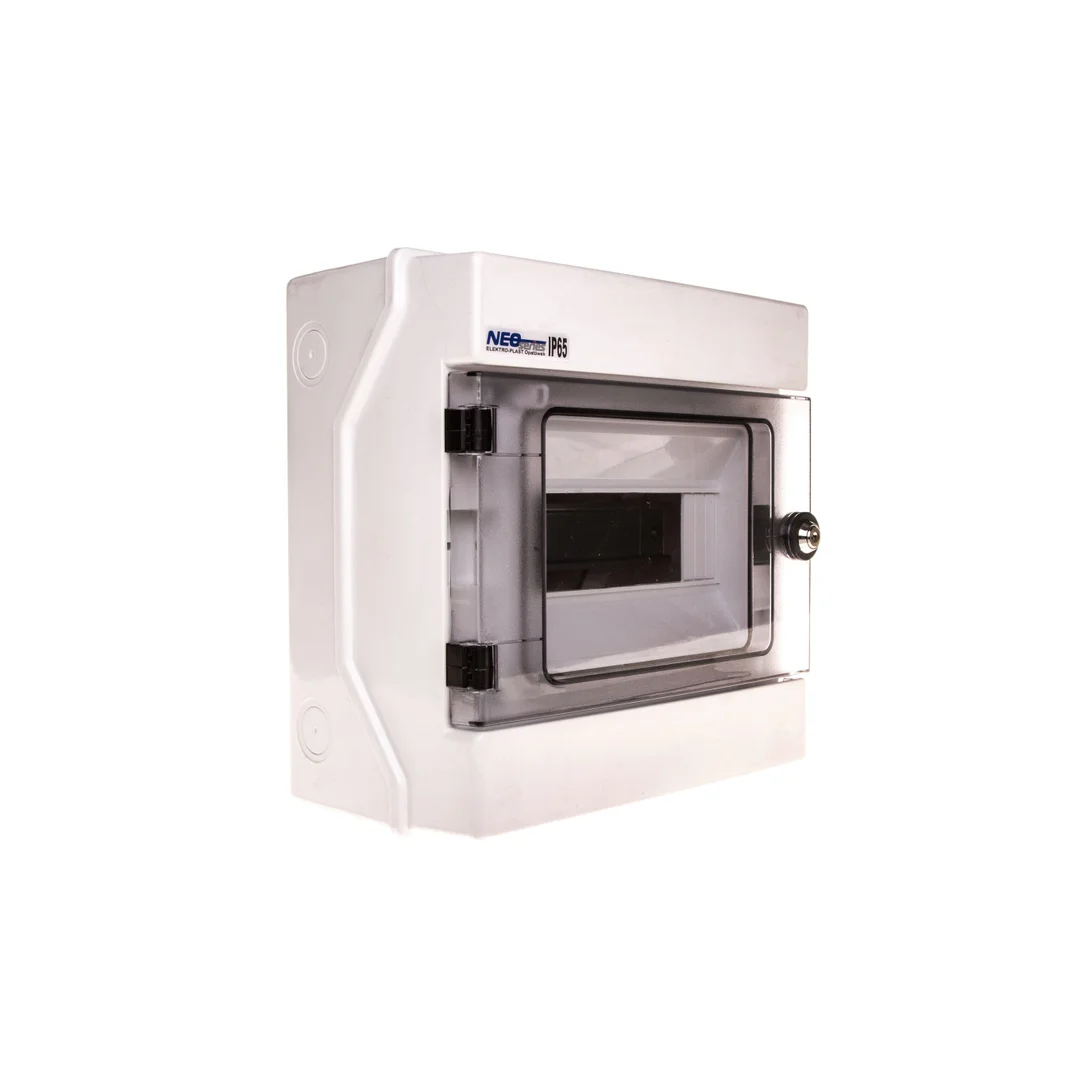 Rozdzielnica hermetyczna modułowa (500V AC ,1000V DC) 1x8 natynkowa IP65 RH-8/Z (z zamkiem) 36.9