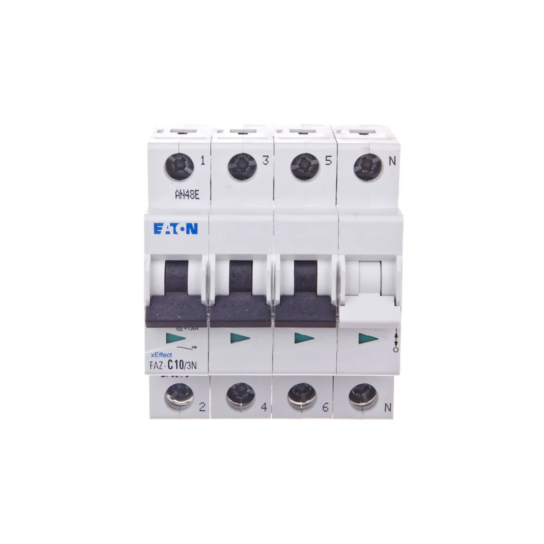 Wyłącznik nadprądowy 3P+N C 10A 15kA AC FAZ C10/3N 278971