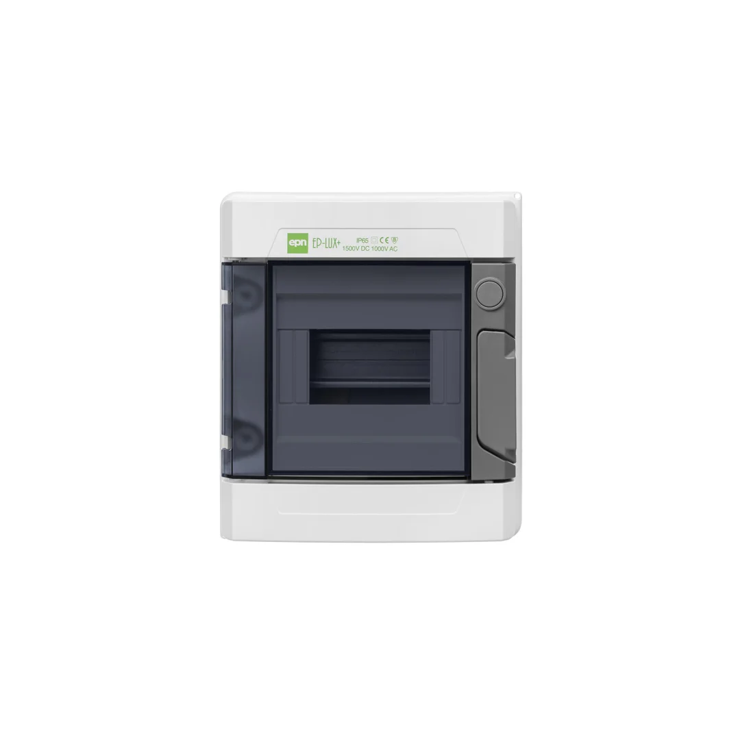 Rozdzielnica hermetyczna EP-LUX natynkowa 1x6 1500V DC 1000V AC PE+N dymny IP65 1960-01