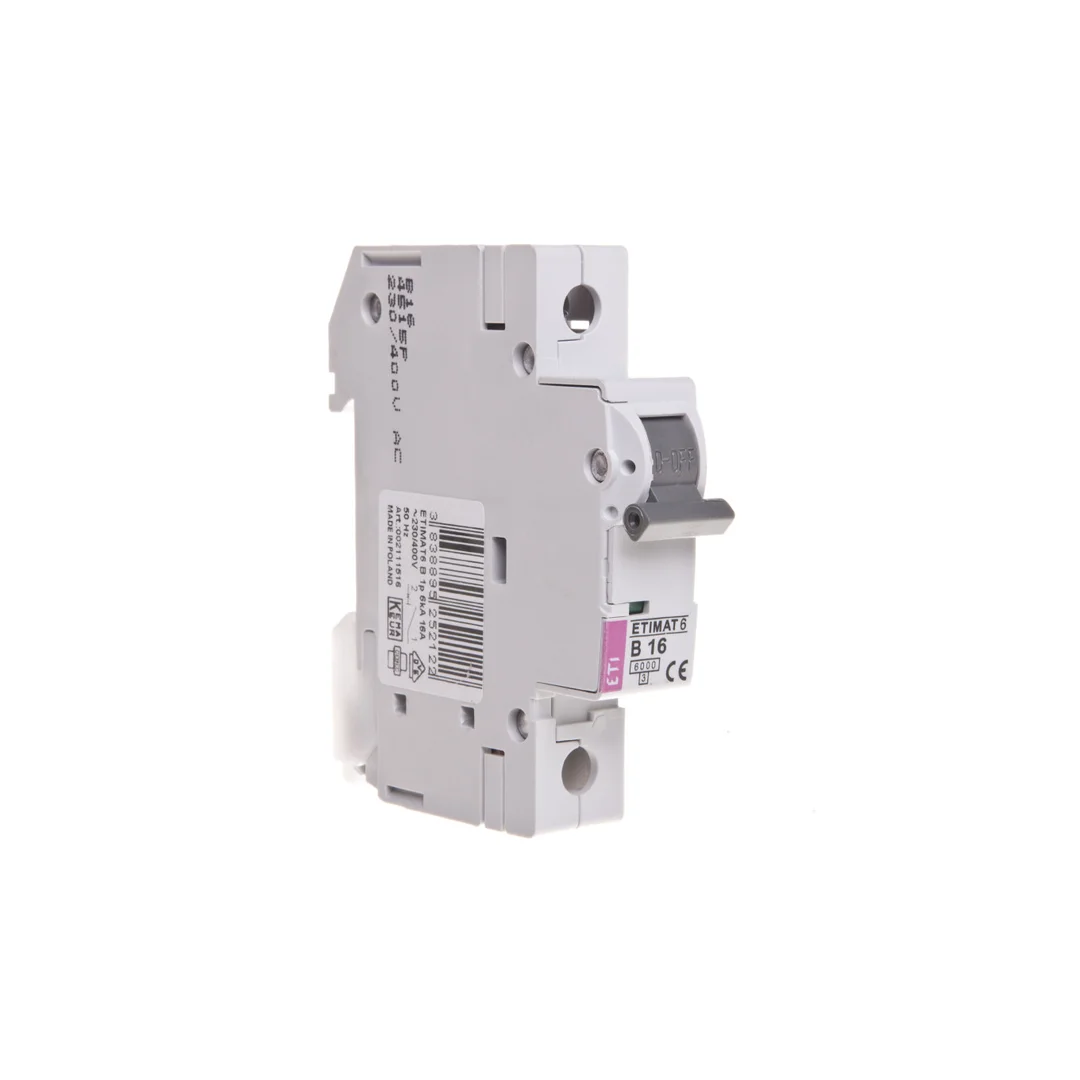 Wyłącznik nadprądowy 1P B 16A 6kA AC ETIMAT 6 002111516