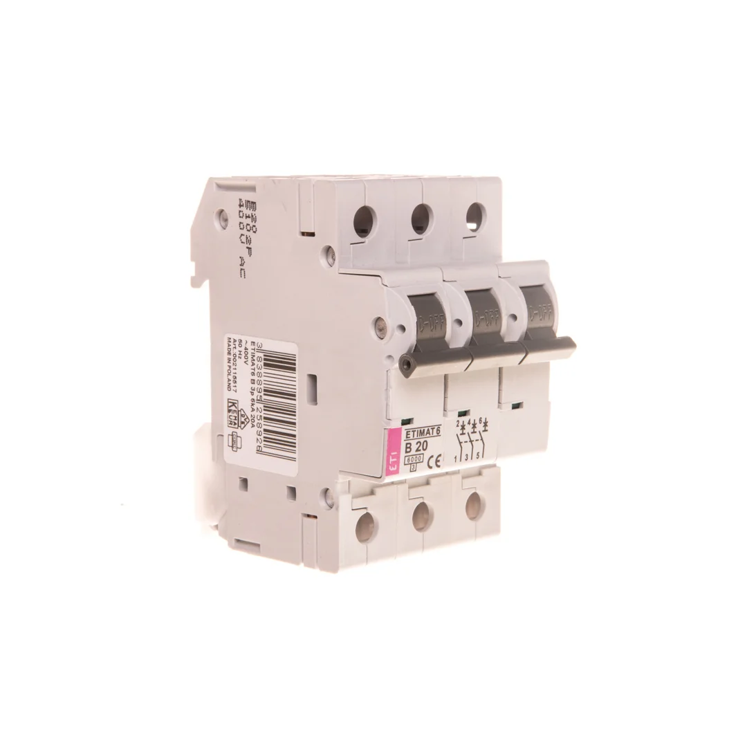 Wyłącznik nadprądowy 3P B 20A 6kA AC ETIMAT 6 002115517