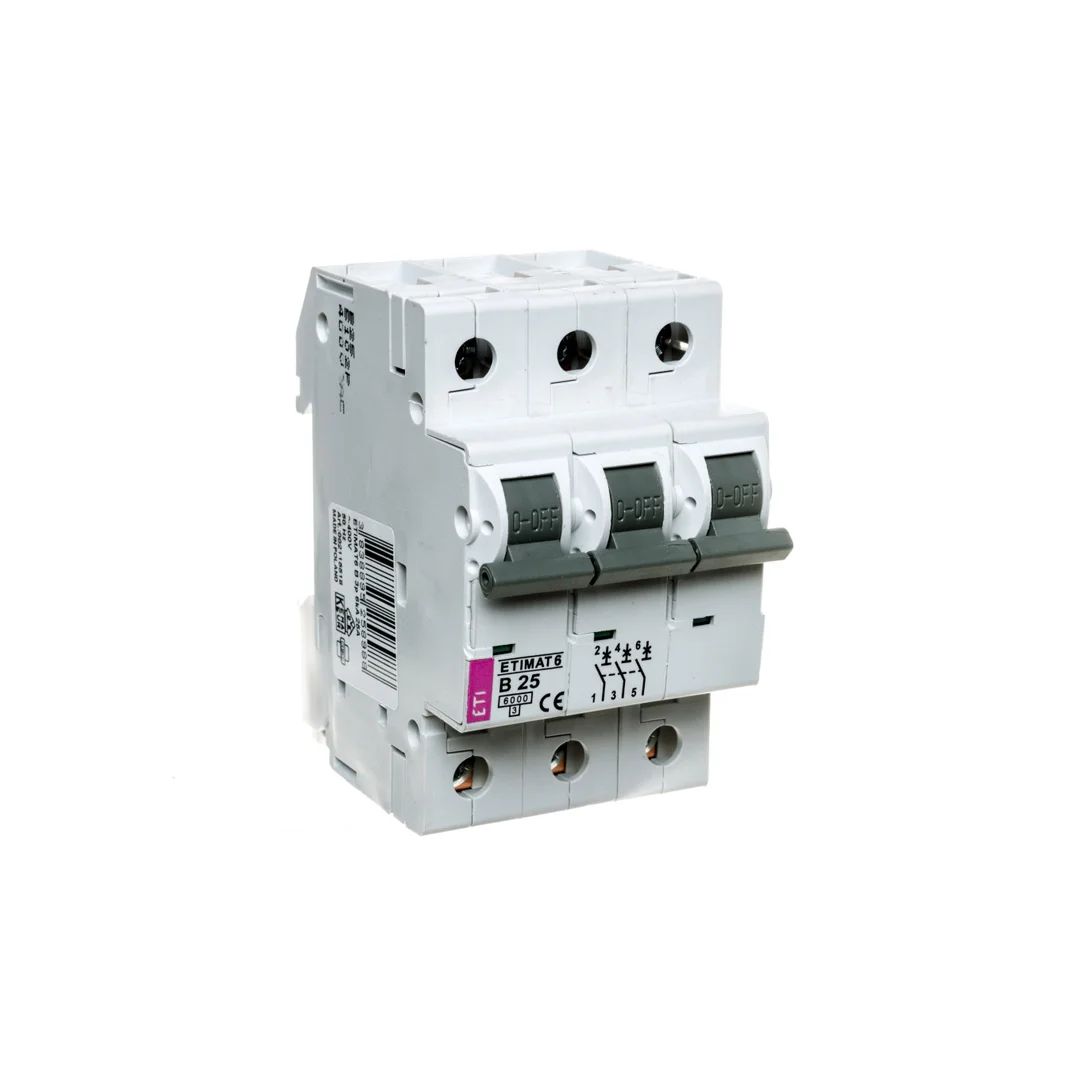 Wyłącznik nadprądowy 3P B 25A 6kA AC ETIMAT 6 002115518